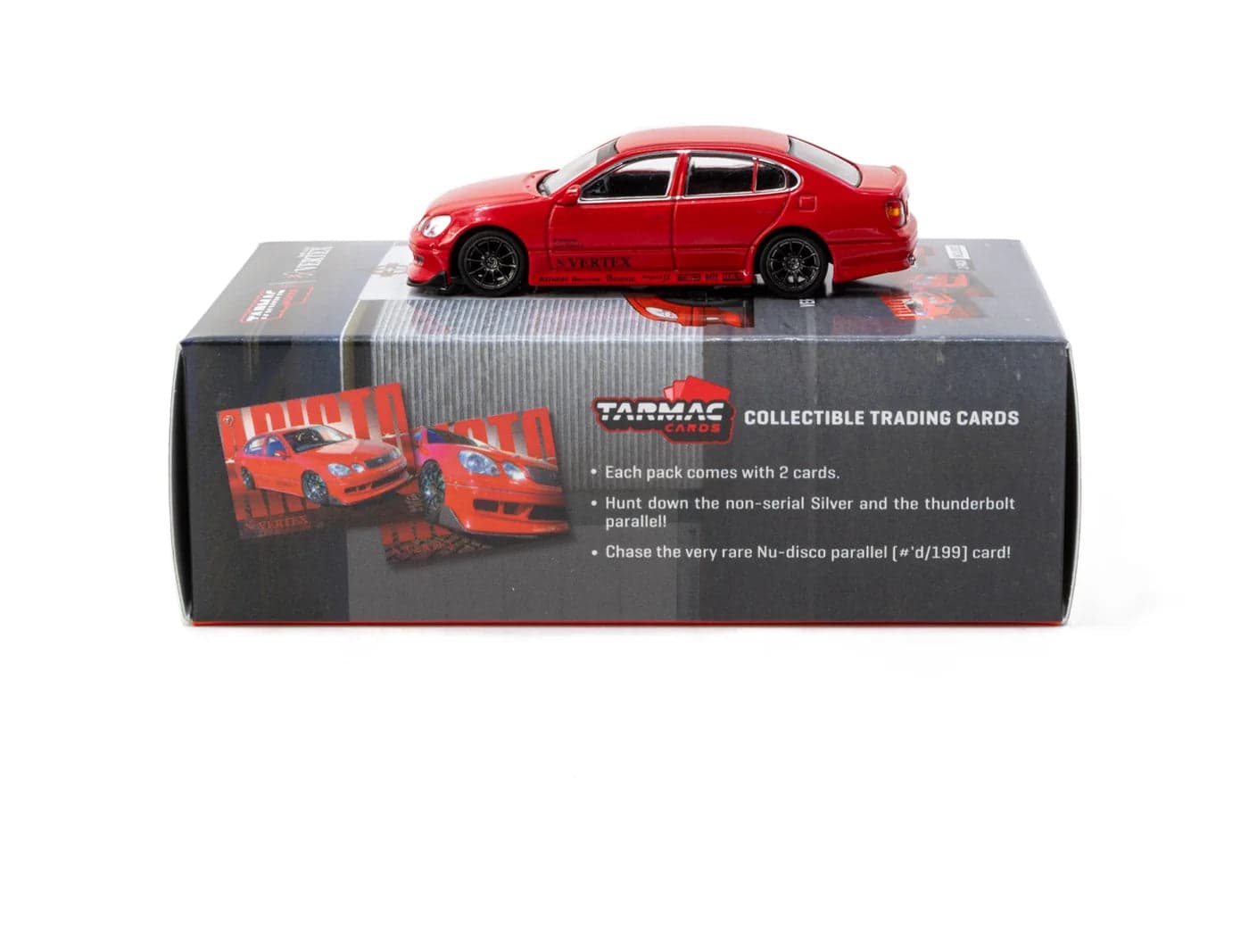 Tarmac Works 1:64 VERTEX Toyota Aristo JZS161 – Red - WITH CARDS – 1:64 diecast car – photo 9