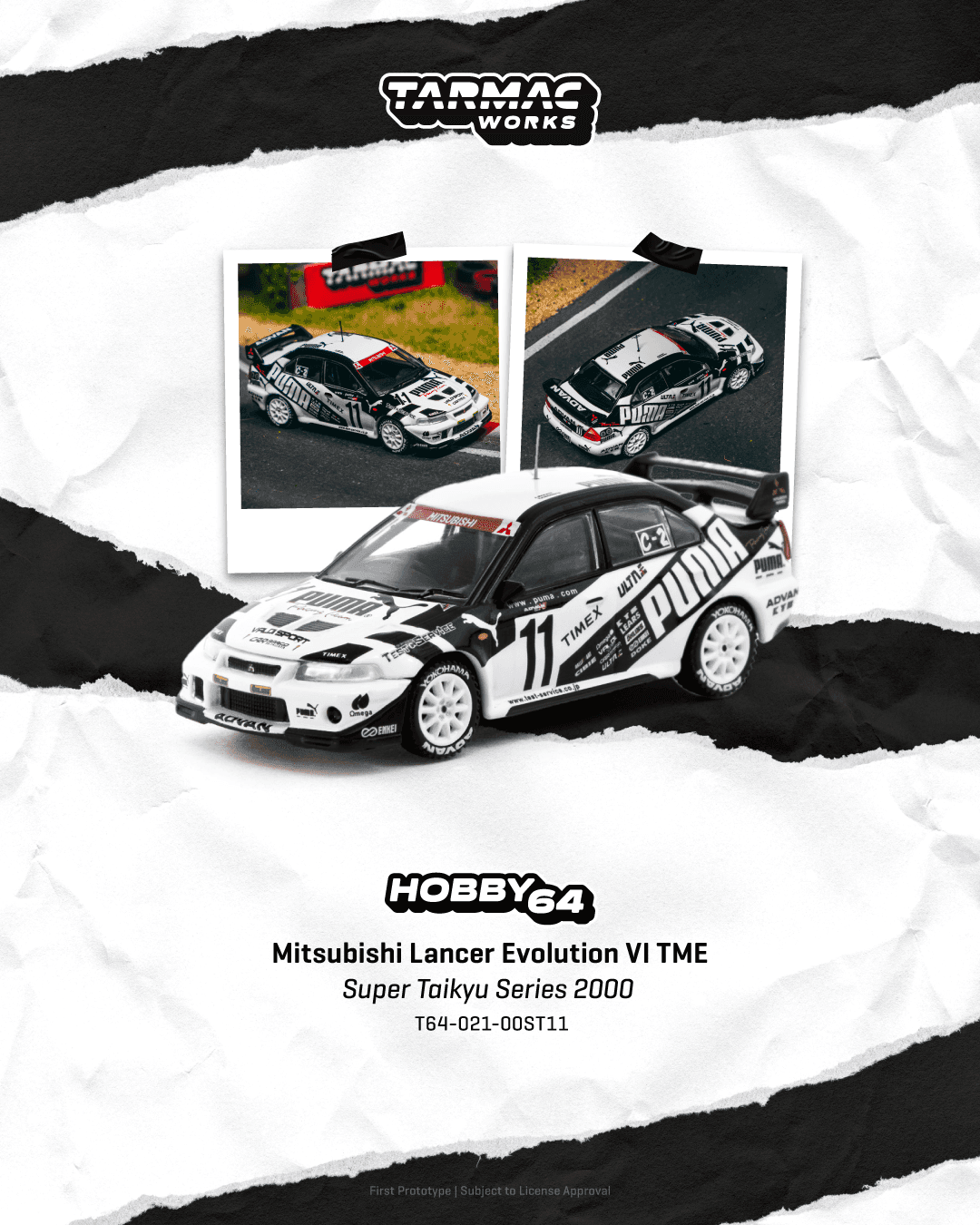 Tarmac Works 1:64 Mitsubishi Lancer Evolution VI TME Super Taikyu Series – 1:64 diecast car