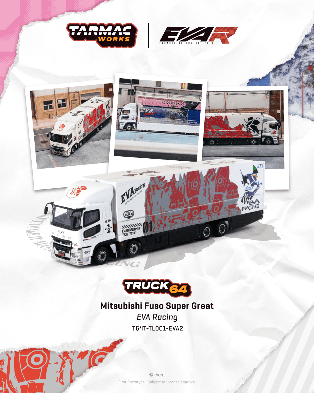 Tarmac Works 1:64 Mitsubishi Fuso Super Great EVA Racing – 1:64 diecast car