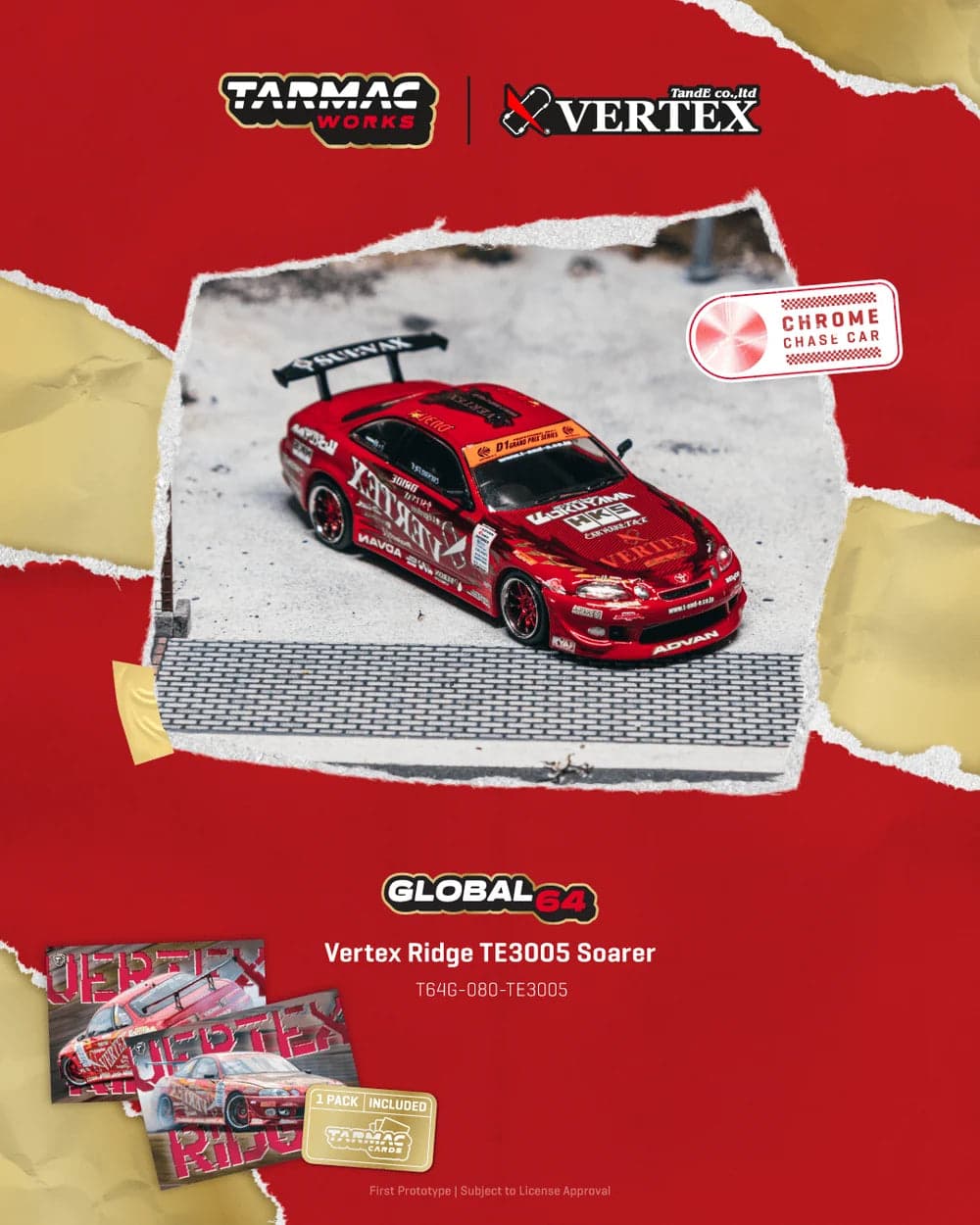Tarmac Works 1:64 Vertex Ridge TE3005 Soarer – 1:64 diecast car