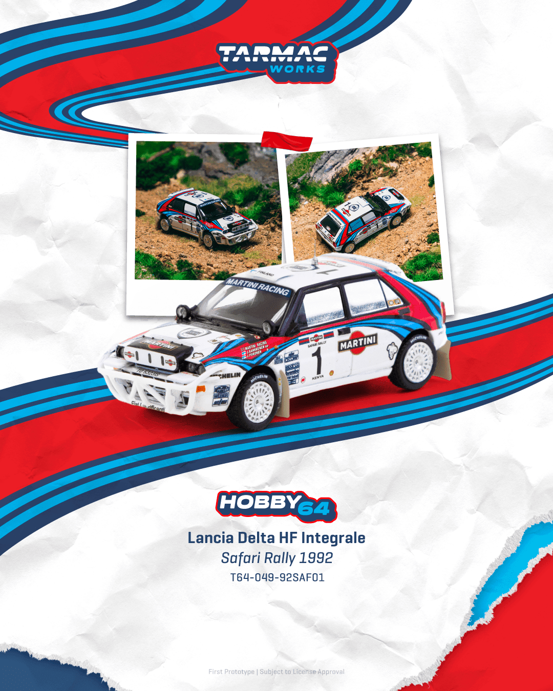 Tarmac Works 1:64 Lancia Delta HF Integrale Safari Rally – 1:64 diecast car