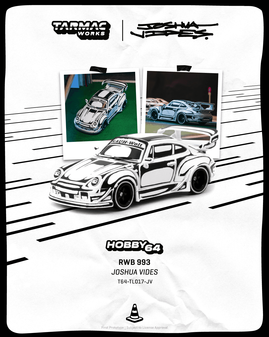 Tarmac Works 1:64 RWB 993 – Designed by JOSHUA VIDES – Hobby64 – 1:64 diecast car