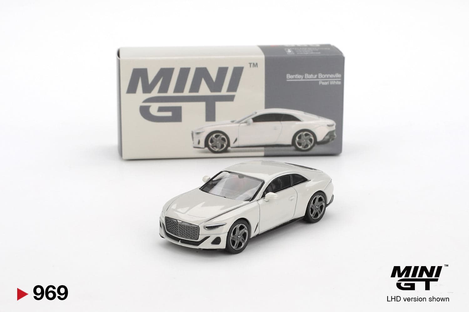 Bentley Batur Bonneville Pearl - BOX PACKAGING – 1:64 Mini GT diecast car