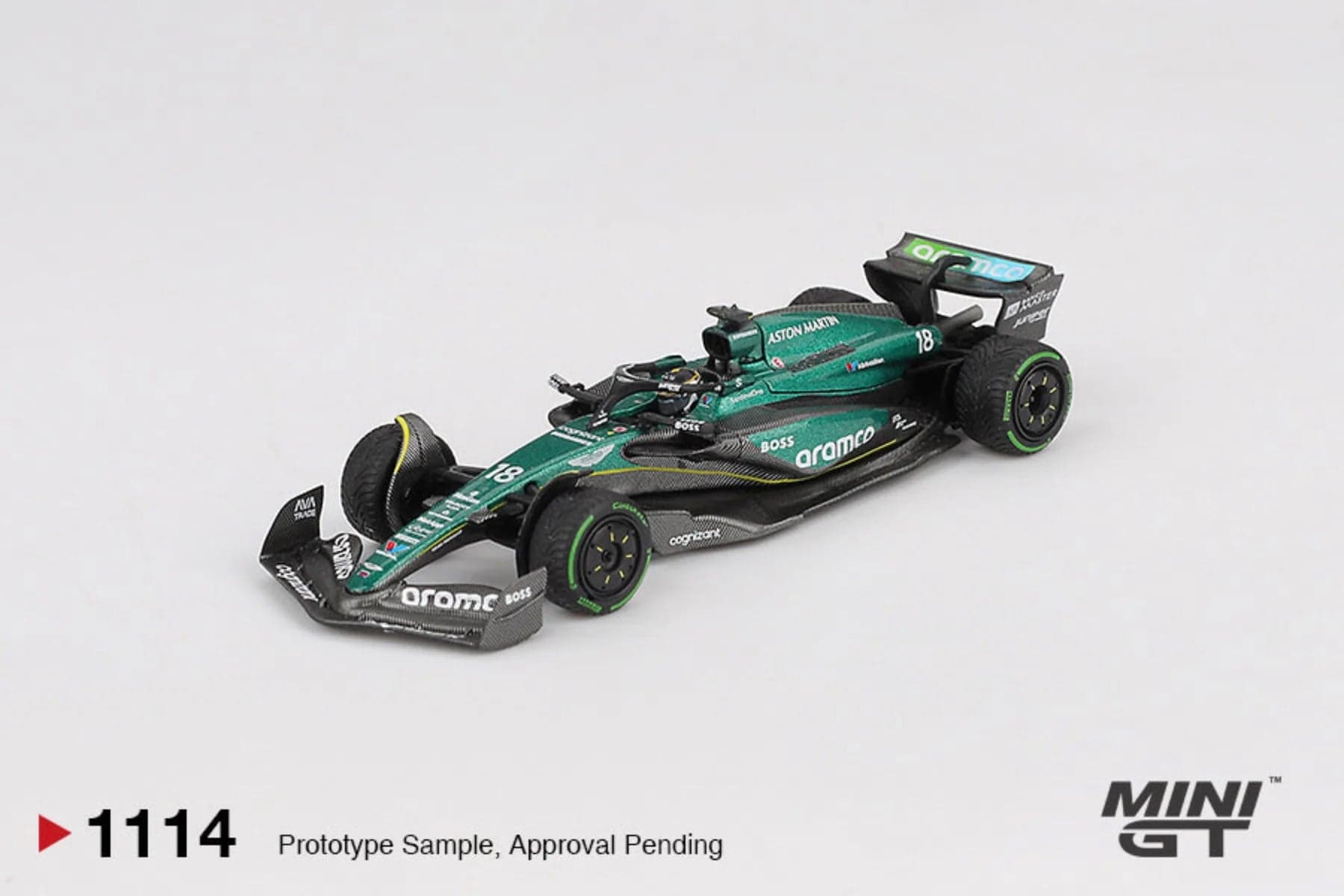 Aston Martin AMR24 #18 Lance Stroll 2024 – 1:64 Mini GT diecast car