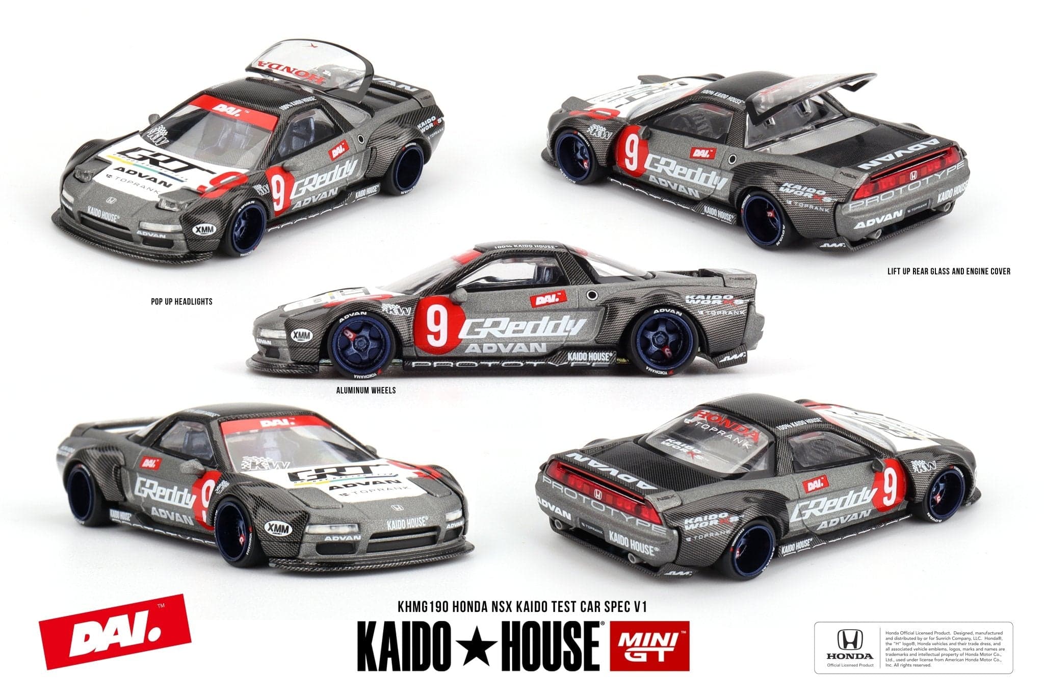 Honda NSX Kaido Test Car Spec V1 – 1:64 Kaido House diecast car