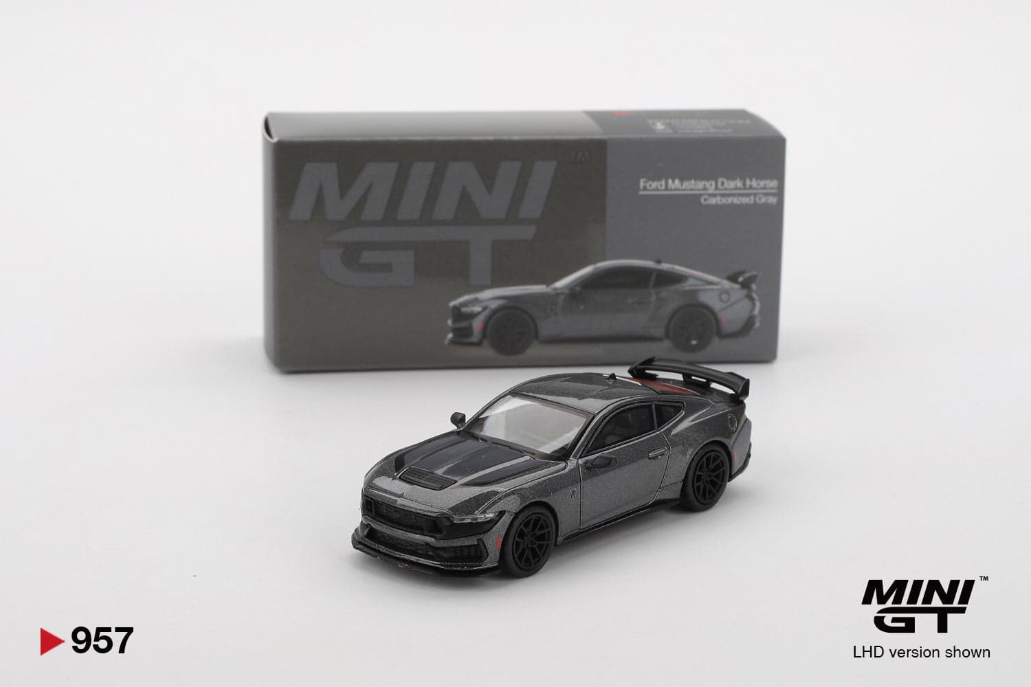 Ford Mustang Dark Horse 2024 Carbonized Gray – 1:64 Mini GT diecast car