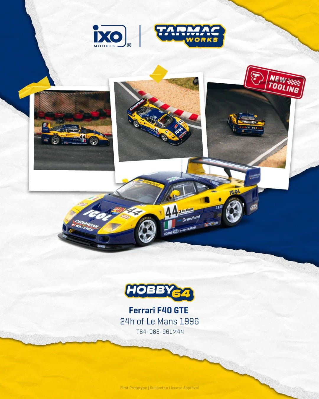 Tarmac Works 1:64 Ferrari F40 GTE 24h of Le Mans – 1:64 diecast car