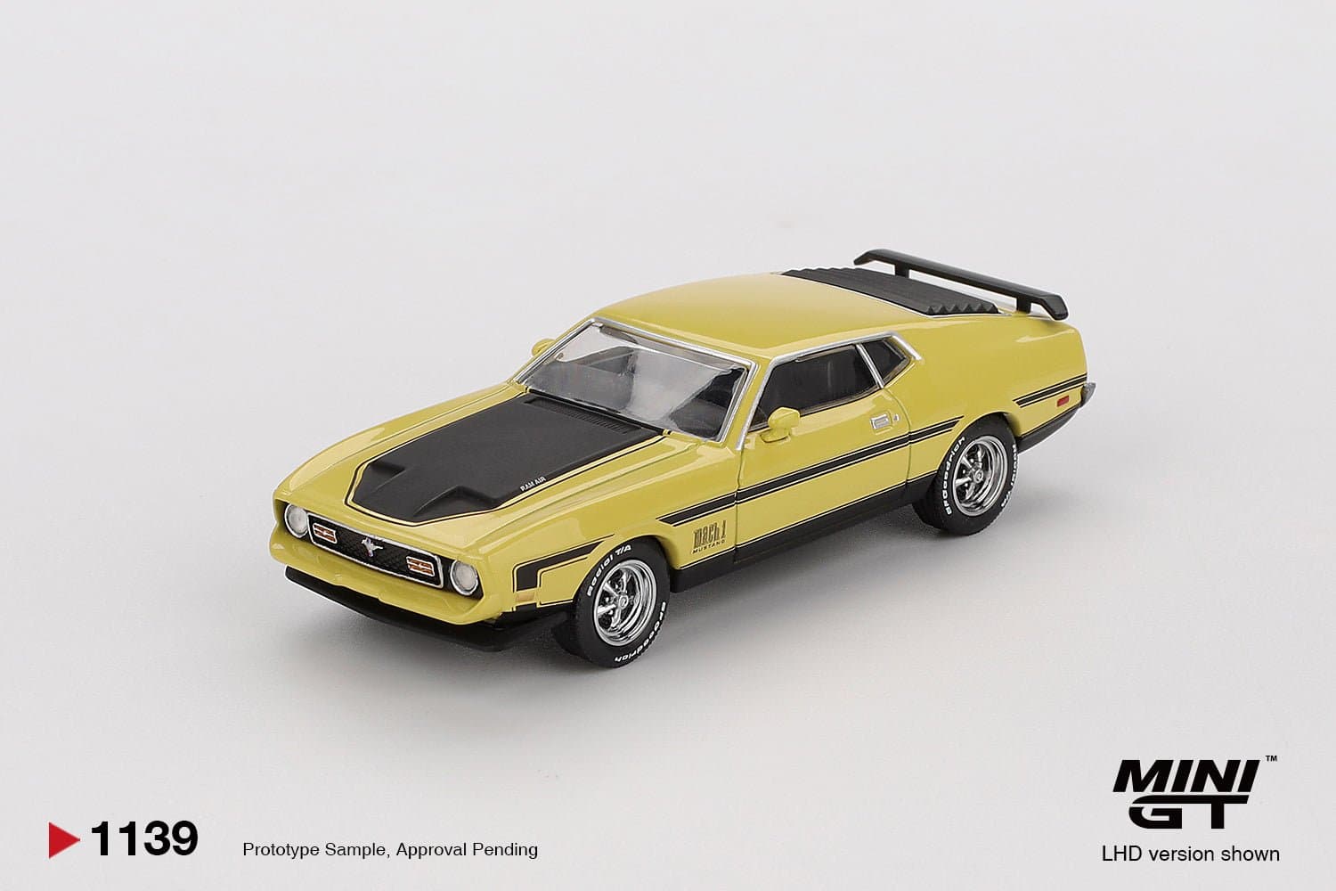 Ford Mustang Mach1 Grabber Yellow – 1:64 Mini GT diecast car