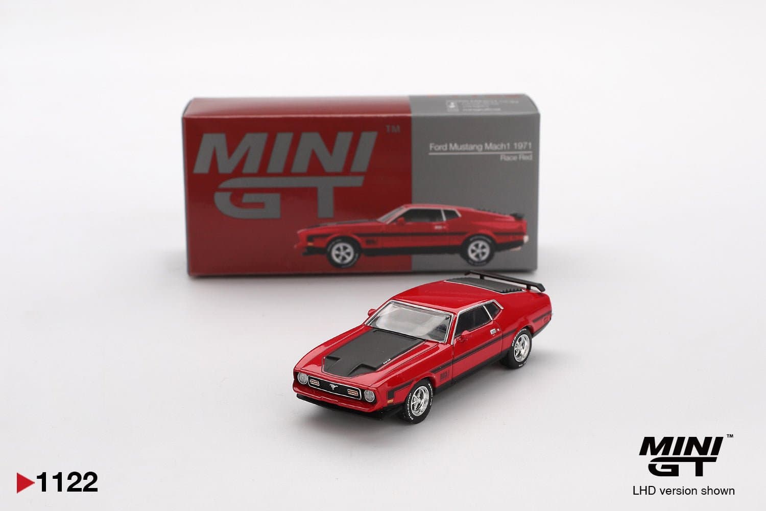 Ford Mustang Mach1 1971 Race Red – 1:64 Mini GT diecast car