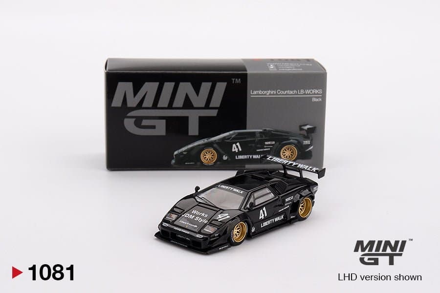 Lamborghini Countach LB-WORKS Black – 1:64 Mini GT diecast car