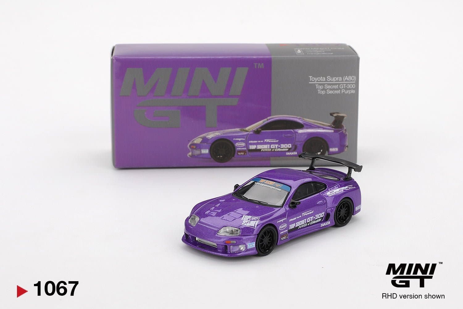 Toyota Supra (A80) Top Secret GT-300 Top Secret Purple – 1:64 Mini GT diecast car