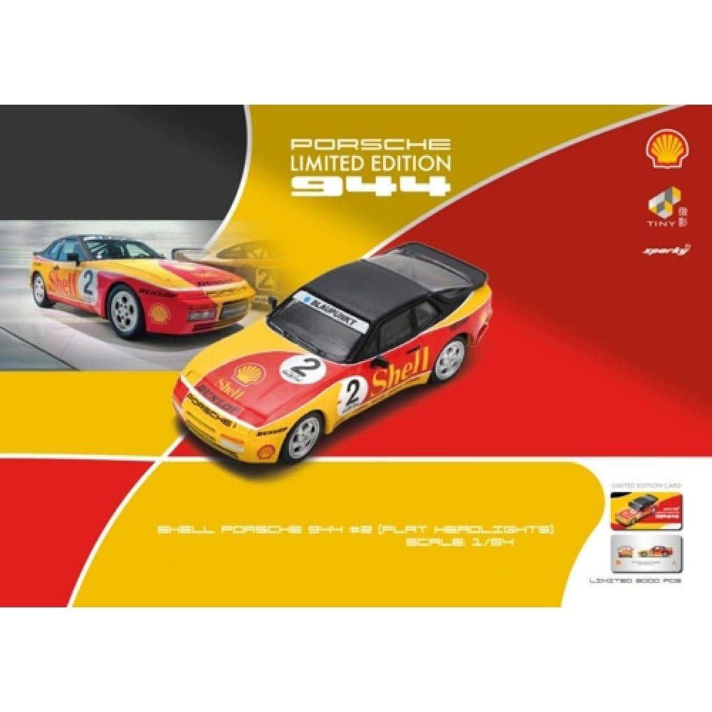 PORSCHE 944 TURBO CUP SHELL NO.2 FLAT HEADLIGHT – 1:64 Tiny City diecast car