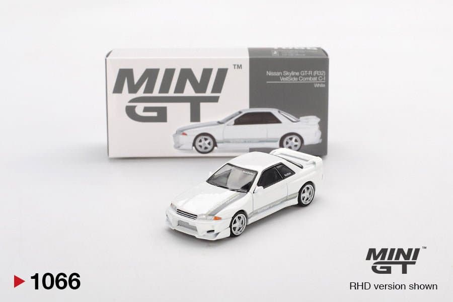 Nissan Skyline GT-R (R32) VeilSide Combat C-I White – 1:64 Mini GT diecast car