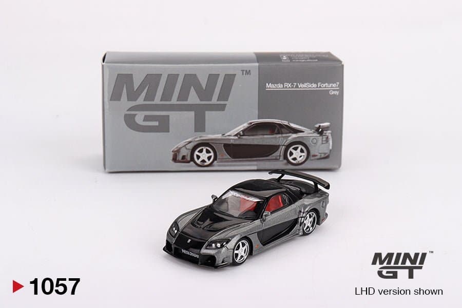 Mazda RX-7 VeilSide Fortune Grey – 1:64 Mini GT diecast car