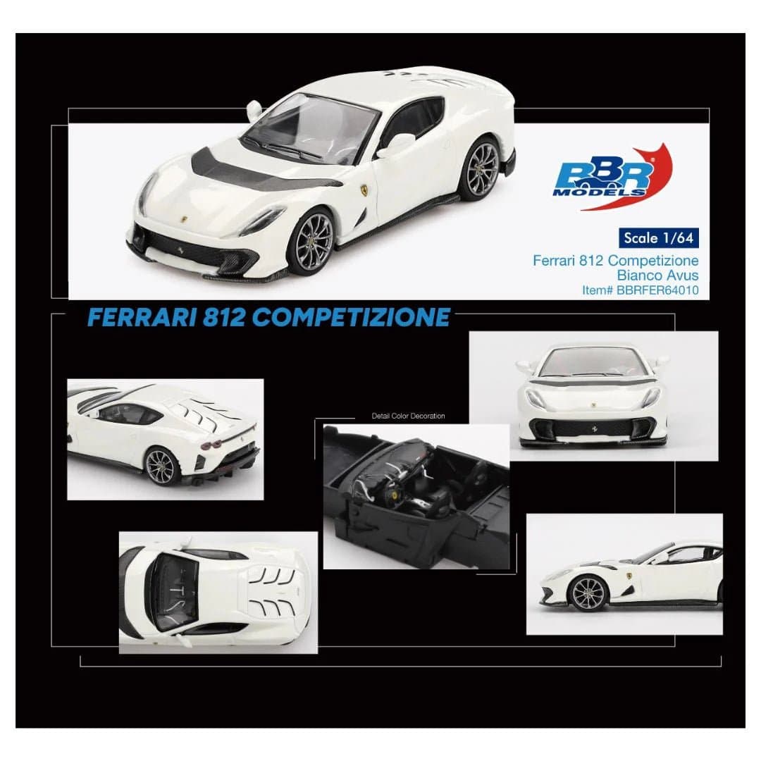 BBR Models Ferrari 812 Competizione Bianco Avus – 1:64 diecast car
