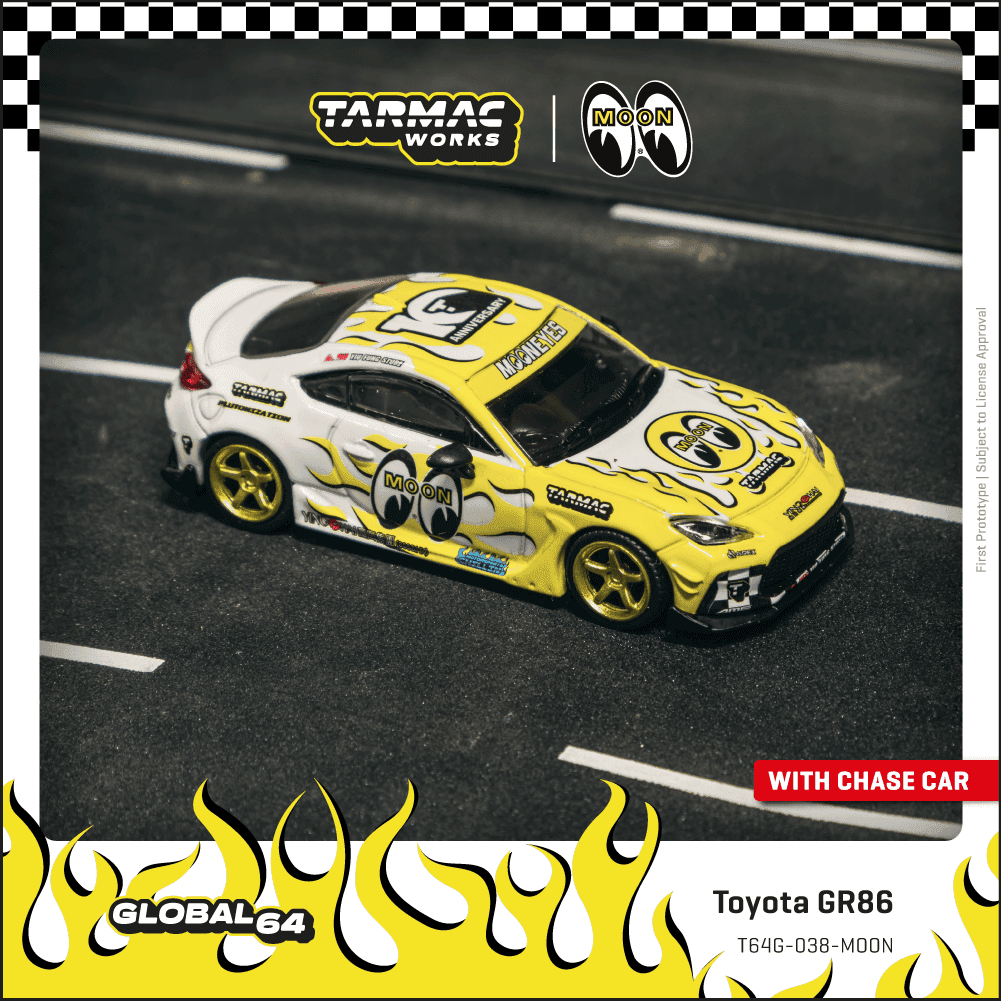Tarmac Works 1:64 Toyota GR86 MOONEYES – 1:64 diecast car