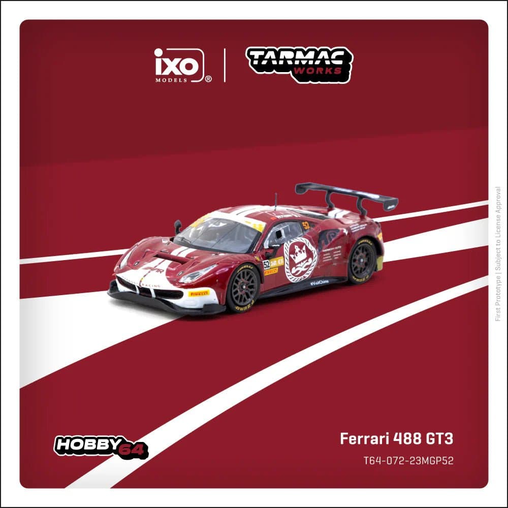 Tarmac Works 1:64 Ferrari 488 GT3 Macau GT Cup - FIA GT World Cup 2023 – 1:64 diecast car