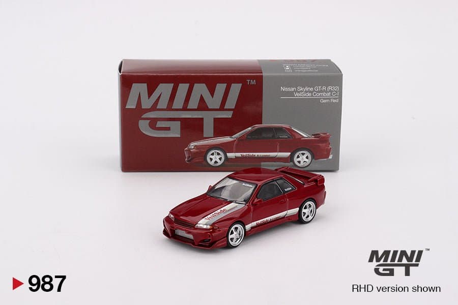 Nissan Skyline GT-R (R32) VeilSide Combat C-I Gem Red – 1:64 Mini GT diecast car