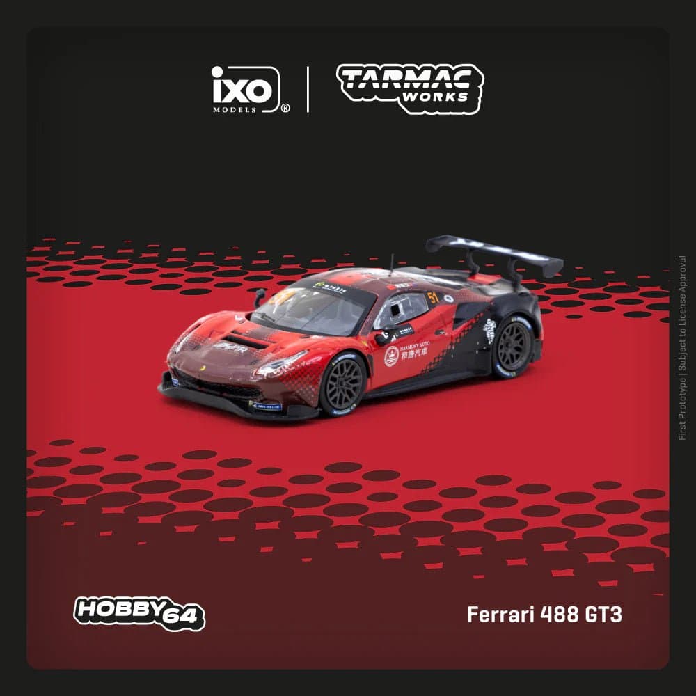 Tarmac Works 1:64 Ferrari 488 GT3 Macau GT Cup 2022 Harmony Racing – 1:64 diecast car