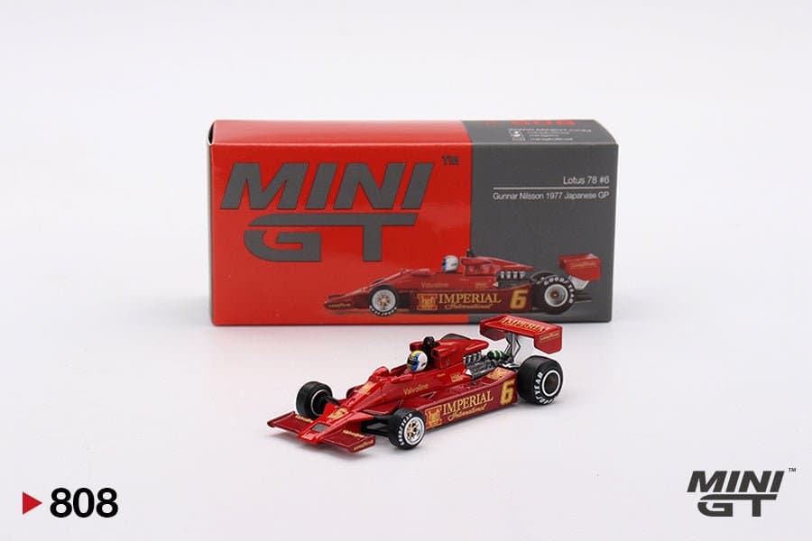 Lotus 78 #6 Gunnar Nilsson 1977 Japanese GP – 1:64 Mini GT diecast car