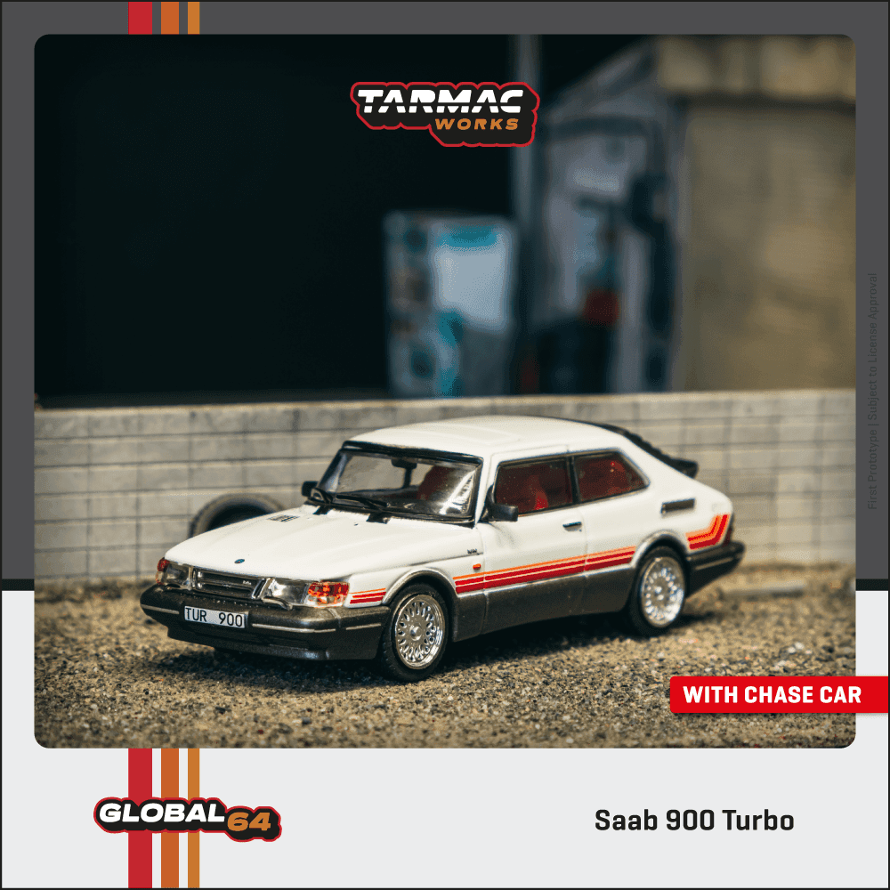Tarmac Works 1:64 Saab 900 Turbo White – 1:64 diecast car
