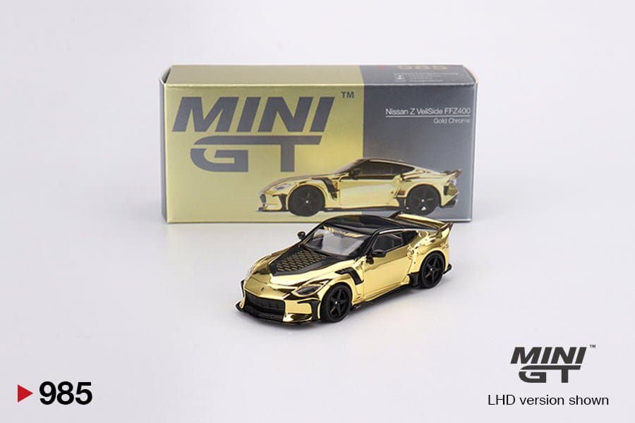 Nissan Z VeilSide FFZ400 Gold Chrome – 1:64 Mini GT diecast car