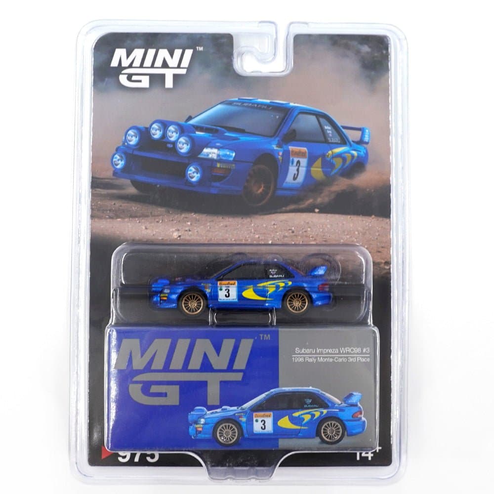 Subaru Impreza WRC98 1998 Rally Monte-Carlo 3rd Place #3 – 1:64 Mini GT diecast car