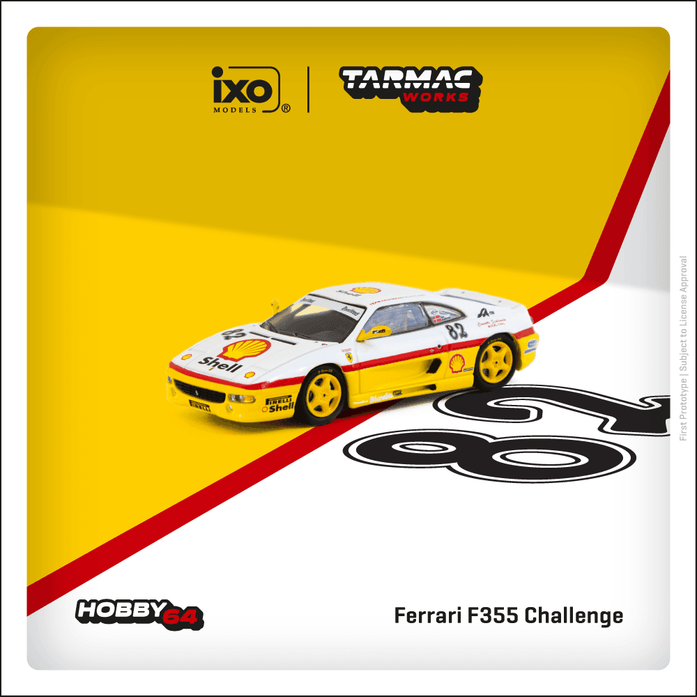 Tarmac Works X iXO Models 1/64 Ferrari F355 Challenge Ferrari F355 Challenge 1999 #82 - HOBBY64 – 1:64 diecast car