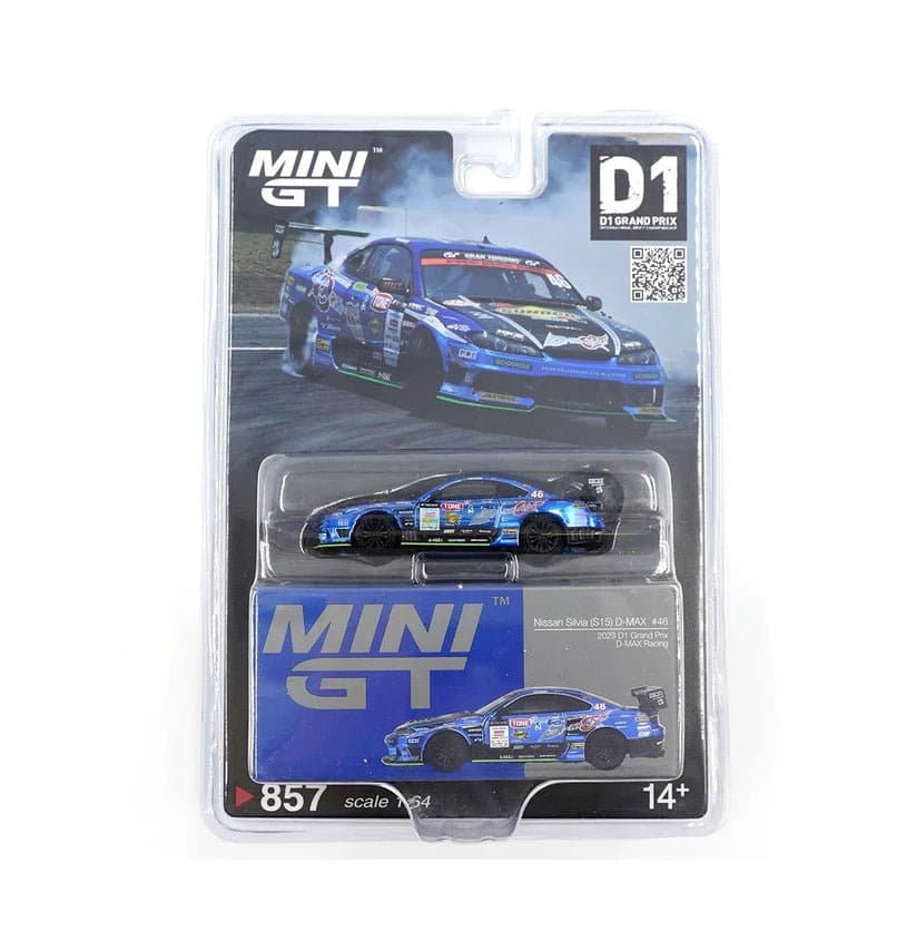 Nissan Silvia (S15) D-MAX Racing #46 2023 D1 Grand Prix – 1:64 Mini GT diecast car