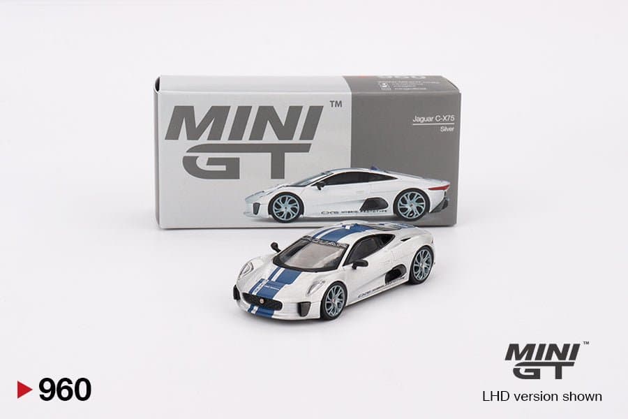 Jaguar C-X75 Silver – 1:64 Mini GT diecast car