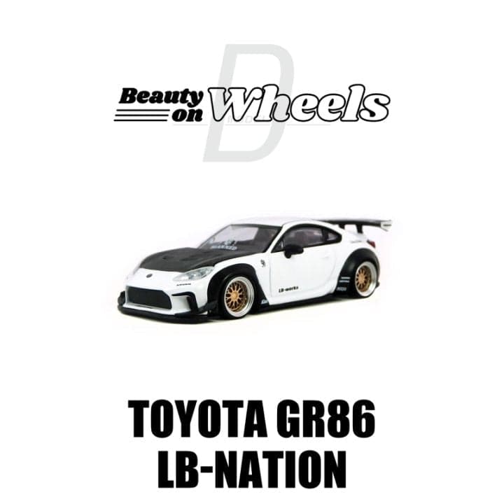 TOYOTA GR 86 LB NATION WHITE – 1:64 D Model diecast car