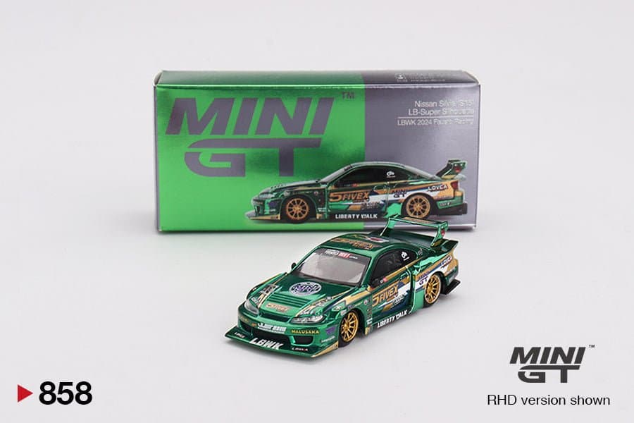 Nissan LB-Super Silhouette S15 SILVIA LBWK 2024 Fausto Racing – 1:64 Mini GT diecast car
