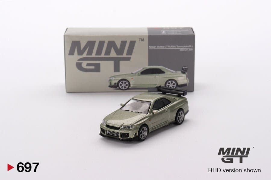 Nissan Skyline GT-R (R34) Tommykaira R-z Millenium Jade – 1:64 Mini GT diecast car